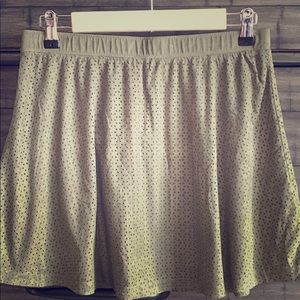 Candies slip on olive green skirt